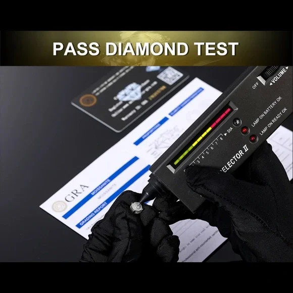 CERTIFIED  1 Carat D Color Moissanite Pendant Necklace 925 Sterling silver NEW - Picture 8 of 11